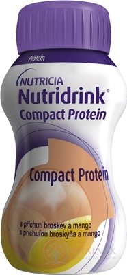 NUTRIDRINK COMPACT PROTEIN s príchuťou broskyňa a mango 24x125 ml (3000 ml)